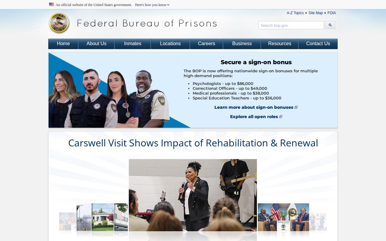 Ware County federal release lookup through Bureau of Prisons records